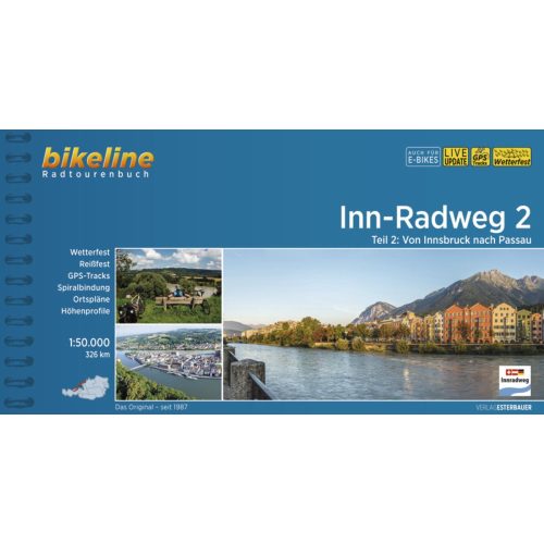 2. Inn Radweg kerékpáros atlasz Esterbauer 1:50 000   Inn kerékpáros térkép