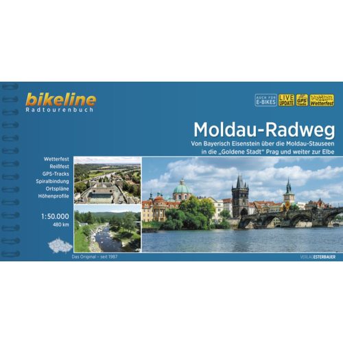 Bikeline Radtourenbuch Moldau-Radweg kerékpáros térkép, túrakalauz 1:50.000