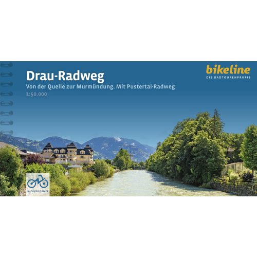 Drau-Radweg kerékpáros atlasz Esterbauer 1:50 000   Dráva kerékpáros térkép 2023