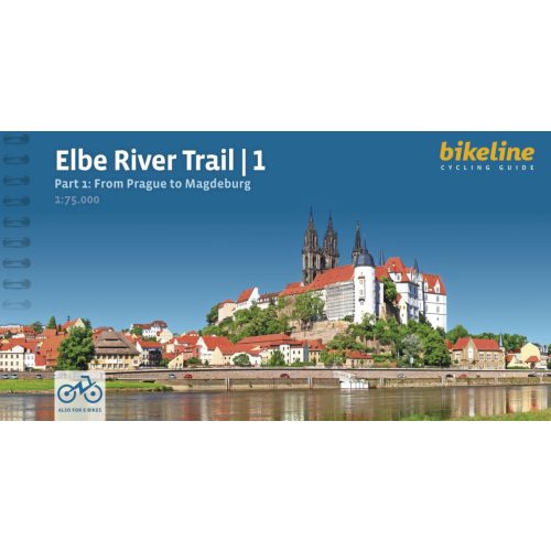 Elbe River Trail kerékpáros atlasz 1. Esterbauer 1:75 000   Elba kerékpáros térkép 2024.