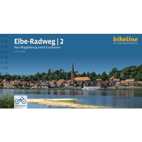 2. Elbe Radweg kerékpáros atlasz Esterbauer 1:75 000 Elba kerékpáros térkép 2024.