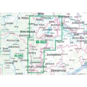 Burgenland térkép, Burgenland kerékpár térkép Esterbauer Wiener Becken térkép 1:100e  2024.