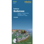  Bodensee kerékpáros térkép Bodeni tó térkép vízálló 1:75 000 Bregenz – Friedrichshafen – Konstanz – Lindau – Schaffhausen – Singen  2025.