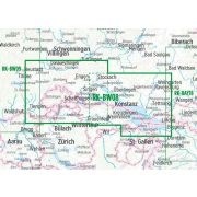 Bodensee kerékpáros térkép Bodeni tó térkép vízálló 1:75 000 Bregenz – Friedrichshafen – Konstanz – Lindau – Schaffhausen – Singen  2025.