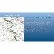 Elbe-Radweg Bikeline-Radtourenbuch Elbe-Radweg, Teil 1, 1:75e Prag-Magdeburg, Elba kerékpáros térkép, atlasz - német 2025.