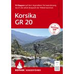   Korsika túrakalauz, Korzika GR 20 túrakalauz, Korzika GR20 hosszútávú túraútvonala Bergverlag Rother német  2026.