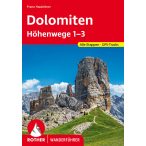   Dolomitok 1-3. túrakalauz Rother Wanderführer Dolomiten Höhenwege 1-3 - német (2024)