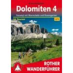   Dolomiten 4 – Fassatal I Marmolada I Rosengarten túrakalauz Bergverlag Rother német   RO 4061