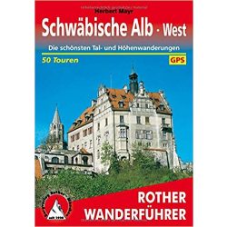   Schwäbische Alb West túrakalauz Bergverlag Rother német   RO 4118