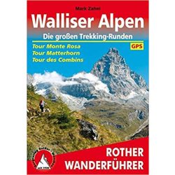   Walliser Alpen – Die großen Trekking-Runden túrakalauz Bergverlag Rother német   RO 4427