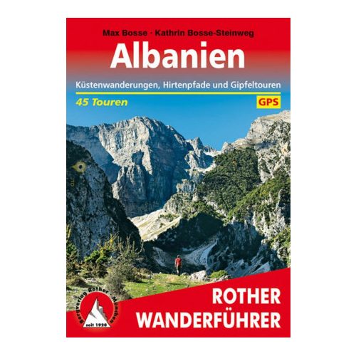 Albánia túrakalauz, Albanien Bergverlag Rother német (2024)