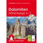   Dolomiten Höhenwege 4 – 7 túrakalauz Bergverlag Rother Dolomitok német (2025)