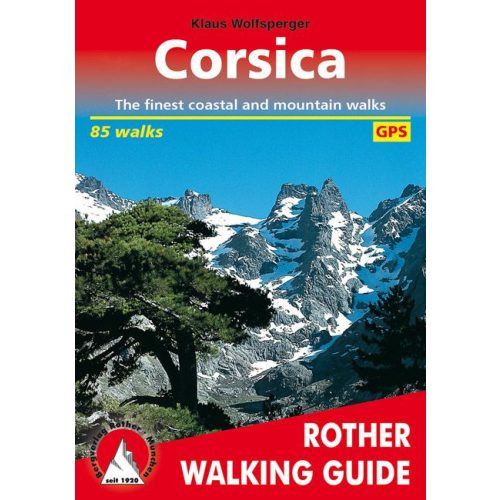 Korzika túrakalauz, Corsica túrakalauz Bergverlag Rother - angol 