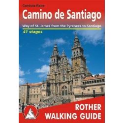  Camino de Santiago túrakalauz Bergverlag Rother angol   RO 4835