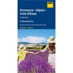   Provance térkép  ADAC Provence, Francia Alpok, Cote d'Azur autós térkép, szabadidőtérkép 