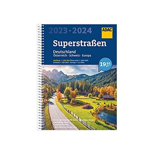 Németország atlasz + Ausztria, Svájc atlasz ADAC 2023/24 1:200 000 