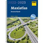   Németország autós atlasz ADAC spirál 1:150 000  2022/2023  Németország atlasz