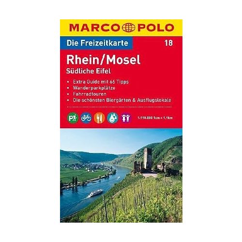 18. Rhein térkép, Mosel, Südliche Eifel  térkép 1 : 110 000 Marco Polo 