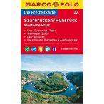   22. Saarbrücken turista térkép Marco Polo 1:100 000 Hunsrüch térkép