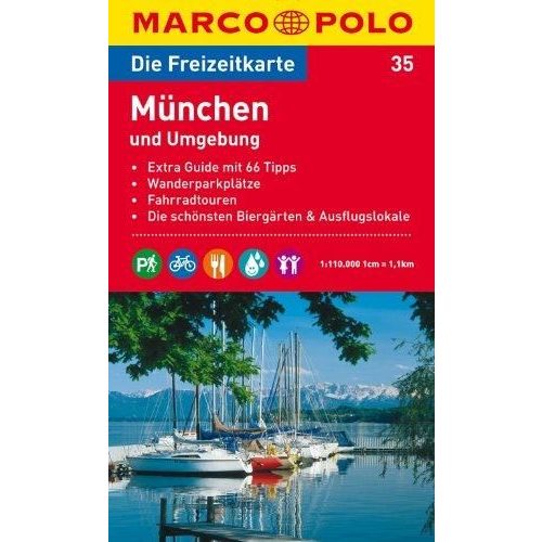 35. München és környéke turista térkép  1 : 110 000 Marco Polo