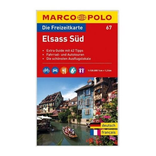 67. Elsass Süd térkép, Dél-Elzász térkép 1 : 120 000 Marco Polo