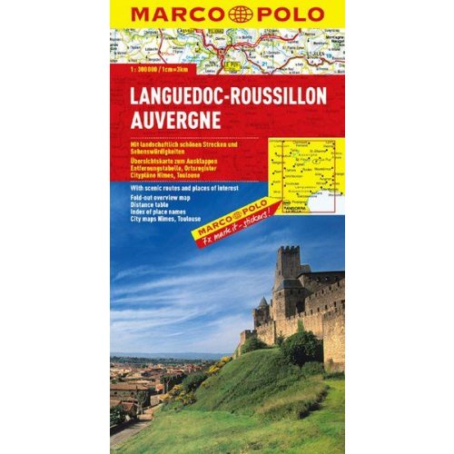 Languedoc-Roussillon térkép, Auvergne térkép Marco Polo 1:300 000  2015