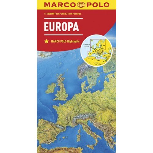 Európa térkép Marco Polo    1:2 500 000 