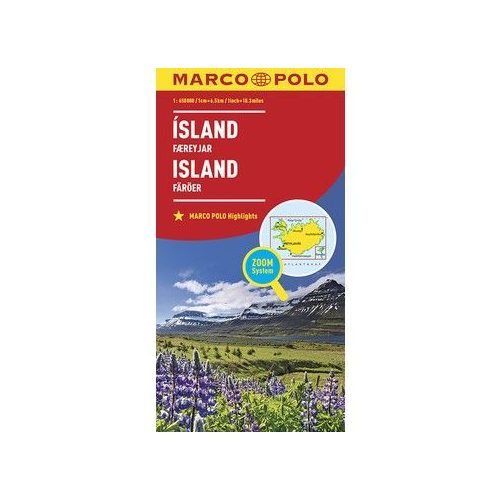 Izland térkép Marco Polo 1:650 000  Faroe-szigetek