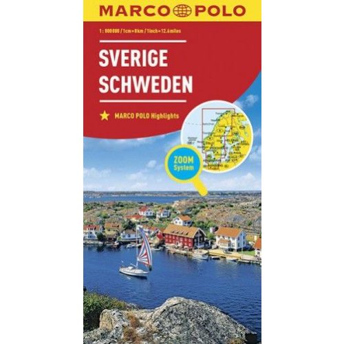 Svédország térkép Marco Polo Sweden map 1:800 000 