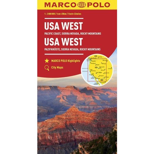 USA West térkép, Nyugat - USA Marco Polo 1:2 000 000  