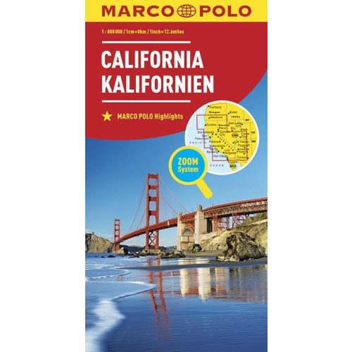 California, Kalifornia térkép Marco Polo 1:800 000 