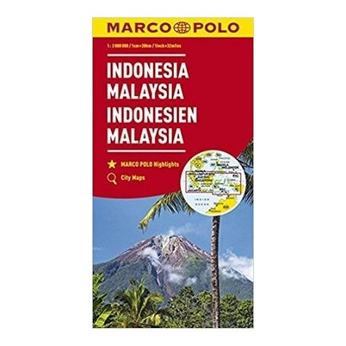 Indonézia térkép Marco Polo 2017 1:2 000 000  Malajzia térkép, Indonesia térkép