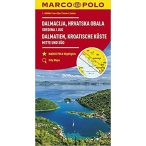   Dalmácia térkép Marco Polo 1:200 000, Horvát tengerpart térkép