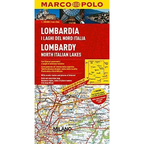 Lombardia térkép Marco Polo 1/200,000 2015