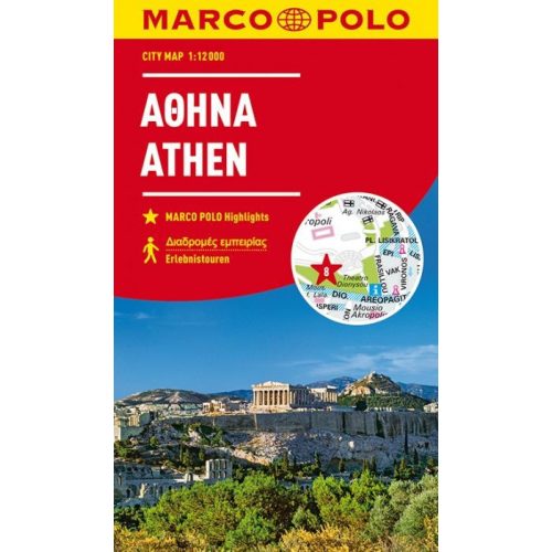 Athén térkép Marco Polo vízálló  2018 1:15 000 