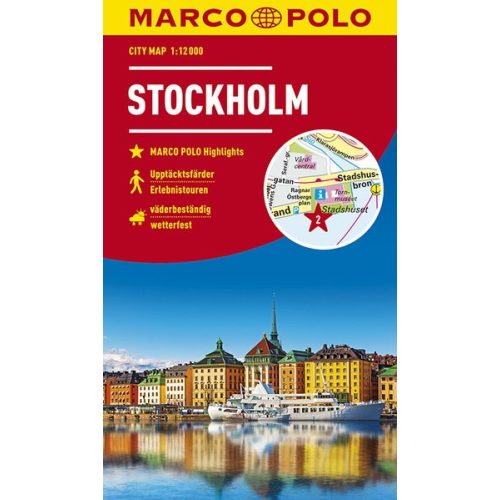 Stockholm térkép Marco Polo vízálló 2019 1:15 000 