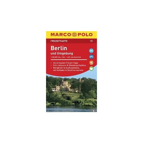 43. Berlin turista térkép  1 : 100 000 Marco Polo, Berlin és környéke turista térkép 