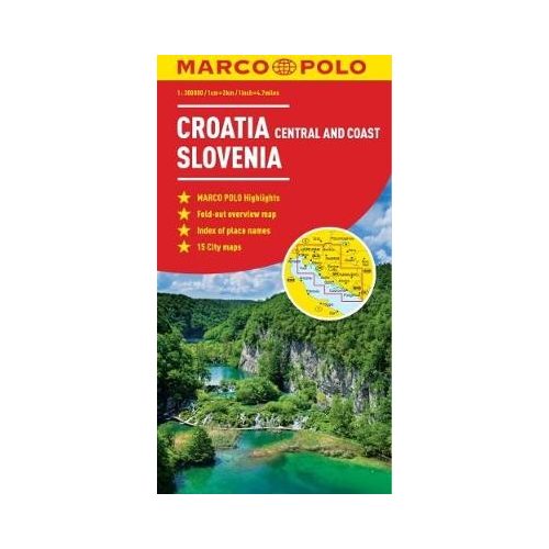 Szlovénia, Horvátország térkép Marco Polo  Horvátország középső és tengerparti része 1:300 000 