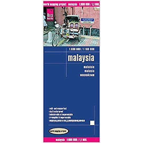 Malaysia térkép Reise 1:800 000, 1:100 000 Malajzia térkép