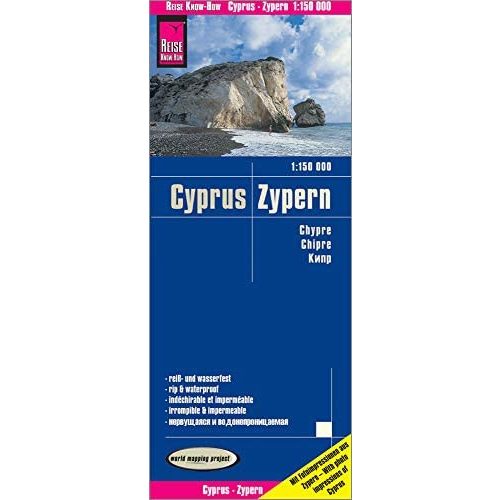 Ciprus térkép, Ciprus autós térkép Reise 1:150 000
