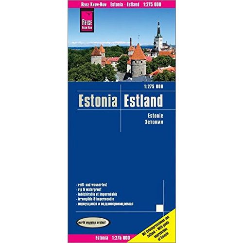 Észtország autós térkép, Észtország térkép Reise  1:275 000 
