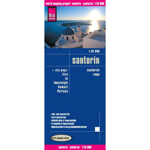 Santorini térkép Reise 1:25 000  Szantorini térkép 