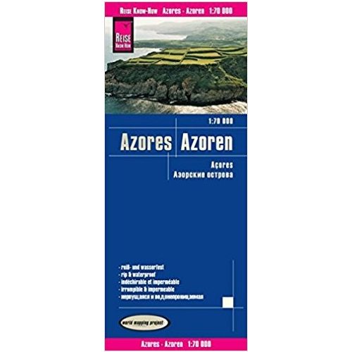 Azori szigetek térkép Reise, Azores autós térkép 1:70 000 Azori autótérkép