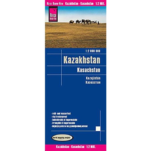 Kazakhstan autós térkép, Kazahsztán térkép Reise 1:2 000 000 Kazahsztán autós térkép