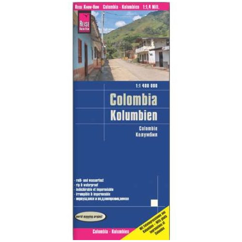 Kolumbia térkép, Colombia térkép Reise 1:1 400 000 