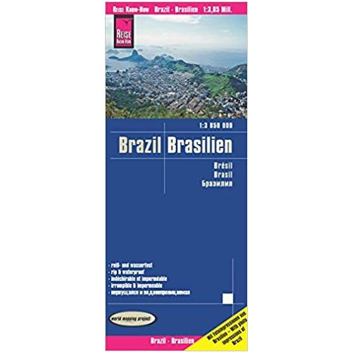 Brazília autós térkép, Brazília térkép Reise 1:3 850 000 