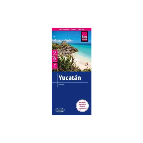 Yucatán térkép Reise Yucatán autós térkép vízálló 1:650 000  2023.
