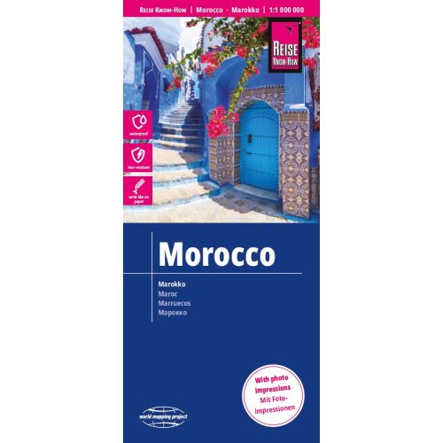 Marokkó térkép Reise 1:1 000 000 Marokkó autótérkép, Marokkó autós térkép - vízálló 2025.