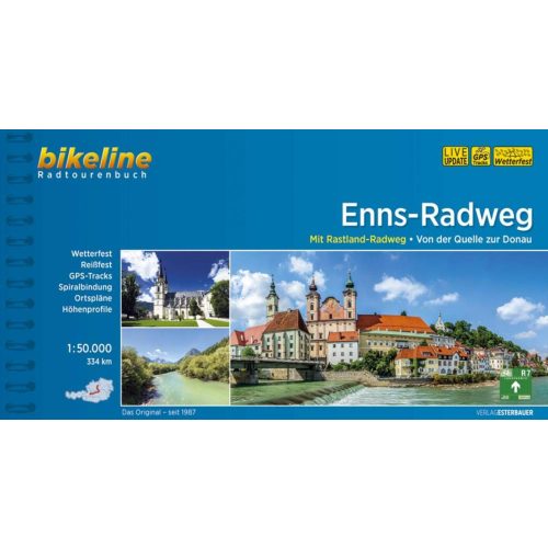 Enns-Radweg kerékpáros atlasz Esterbauer 1:75 000  Enns kerékpáros térkép