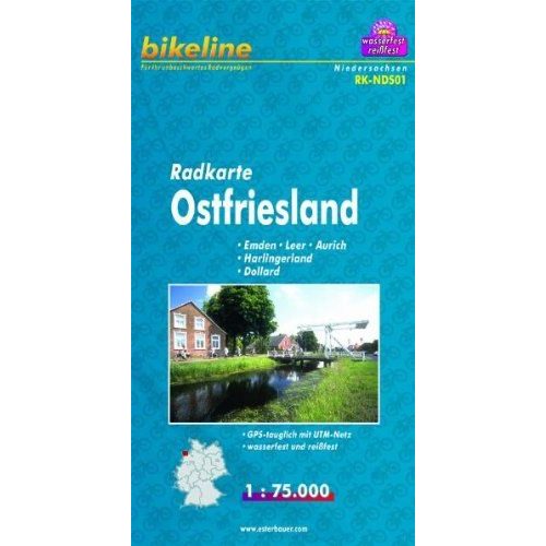 Ost-Friesland kerékpáros tkp 1:75 000